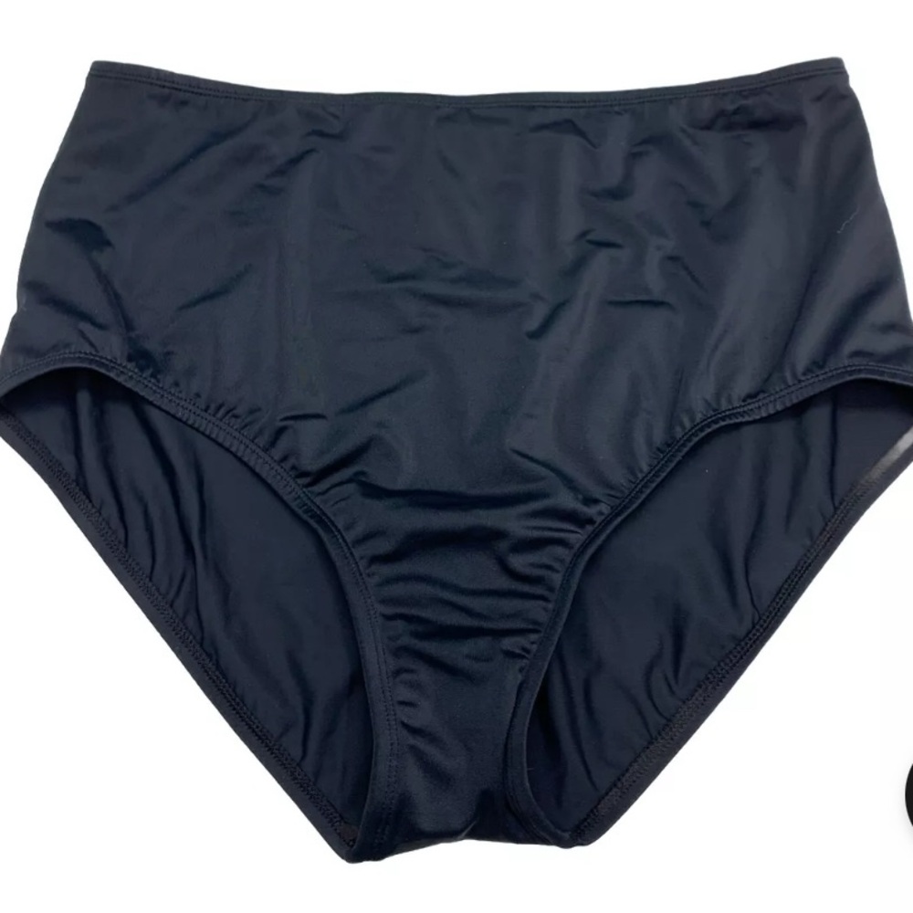 NWT, Black High-Waisted Bikini Bottoms w Flattering Compression but Comfy, 3X! - Picture 2 of 3
